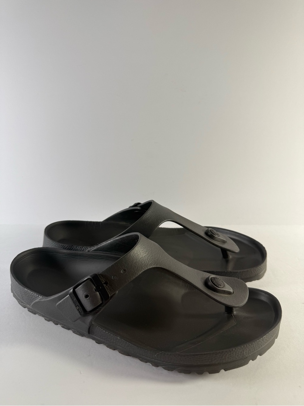 Birkenstock Gizeh EVA Sandals Thong Buckle Strap Dark Gray Women’s Size 10(41EU)